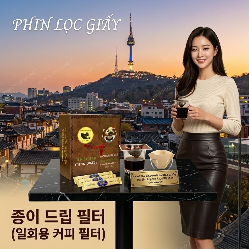 Hộp con sóc phin lọc đôi Nâu