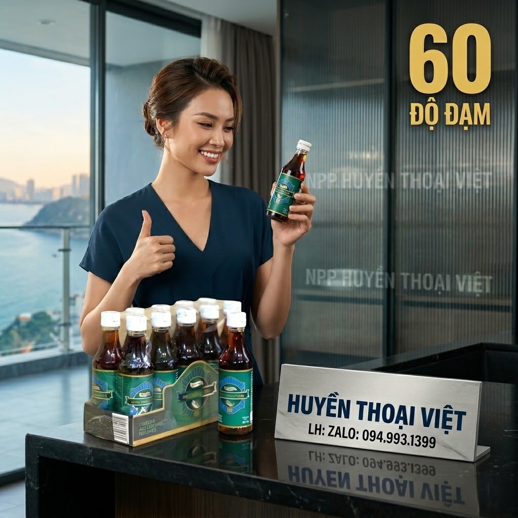 Nước mắm Hạnh Phúc 60 độ đạm - 50 ml - Lốc 10 chai: Tinh túy nước mắm Phú Quốc