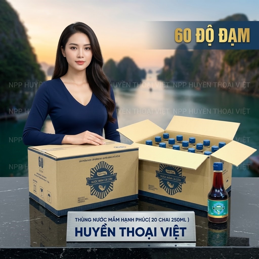 Thùng Hạnh Phúc 60 độ đạm chai 250ml-Thùng 20 Chai