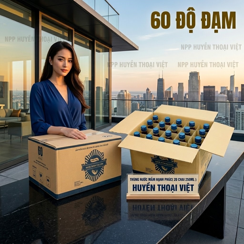 Thùng Hạnh Phúc 60 độ đạm chai 250ml-Thùng 20 Chai