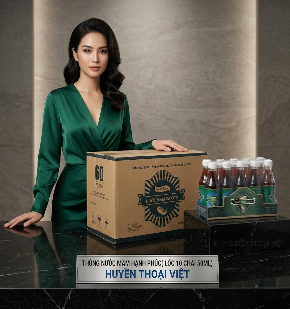 Thùng Hạnh Phúc 60 độ chai 50ml( Thùng 10 Lốc) 1 Lốc 10 Chai