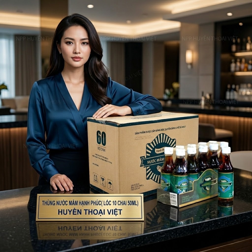 Thùng Hạnh Phúc 60 độ chai 50ml( Thùng 10 Lốc) 1 Lốc 10 Chai