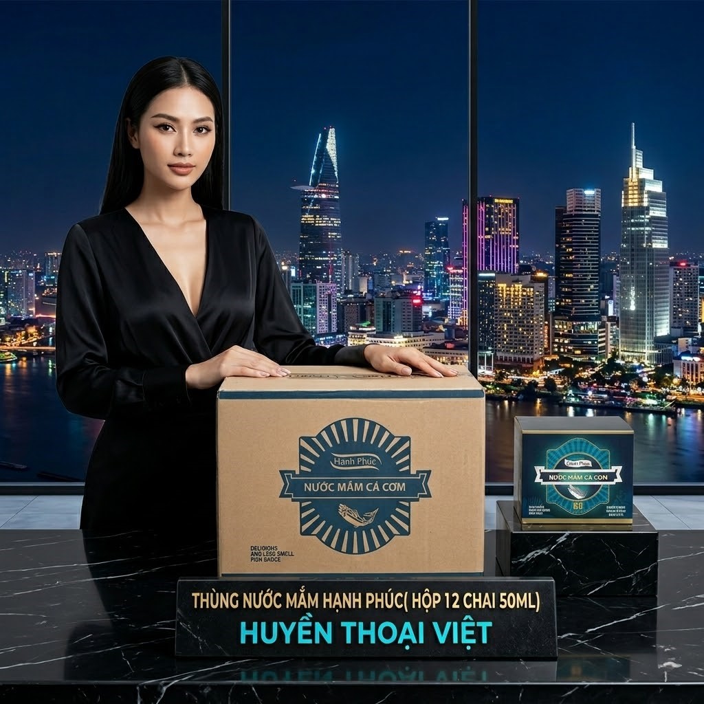 Hộp nước mắm Hạnh Phúc chai 50ml