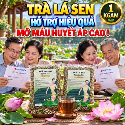 Trà lá sen hỗ trợ giảm cân -1kg( 4 Túi x 250gam)